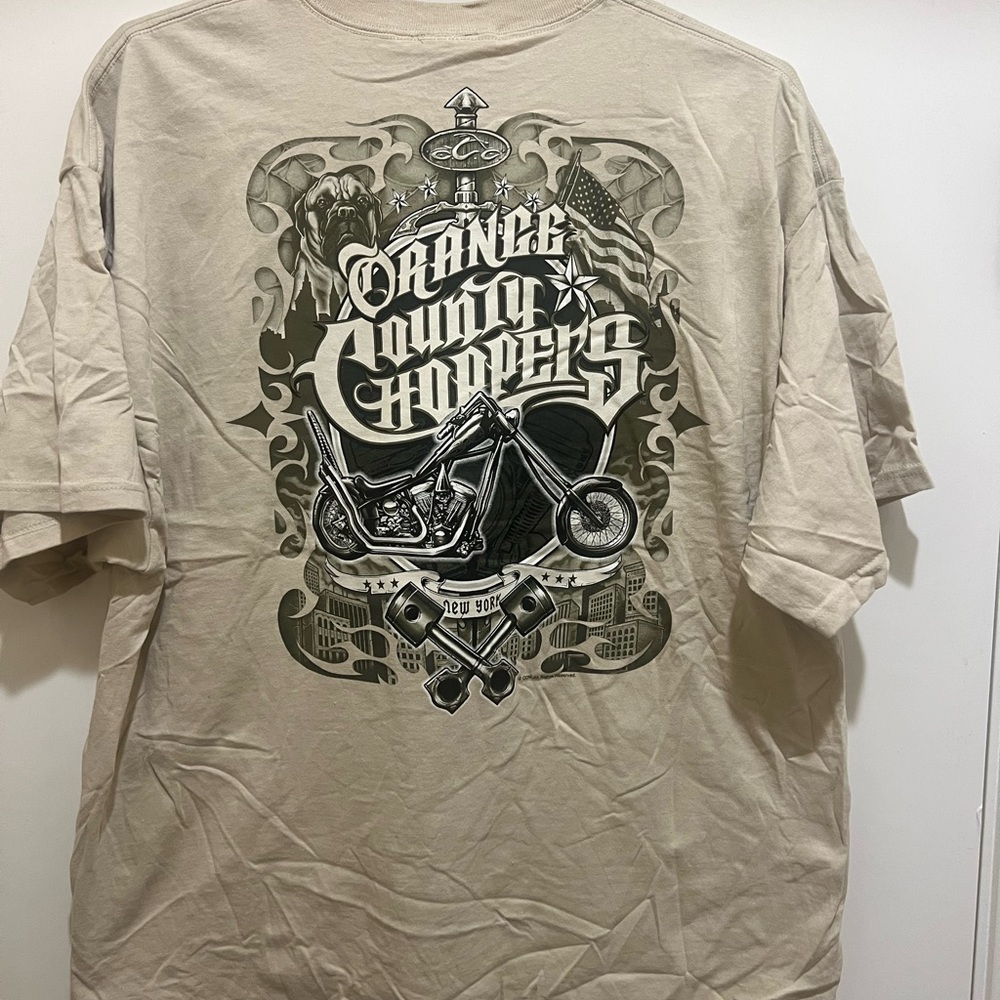 Orange County Choppers Vintage T-Shirt Beige Color Men's Shirt - New Hang Tag